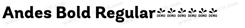 Andes Bold Regular字体转换